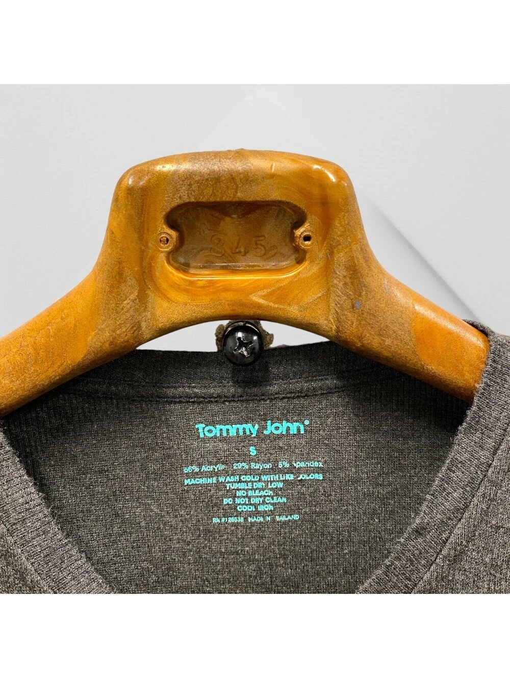 Tommy John Lounge Henley Long Sleeve Shirt Pajama Top Gray Loungewear Mens S Rib